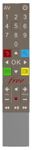 La télécommande de la Freebox Player