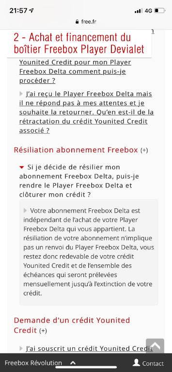 Texte sur le site free