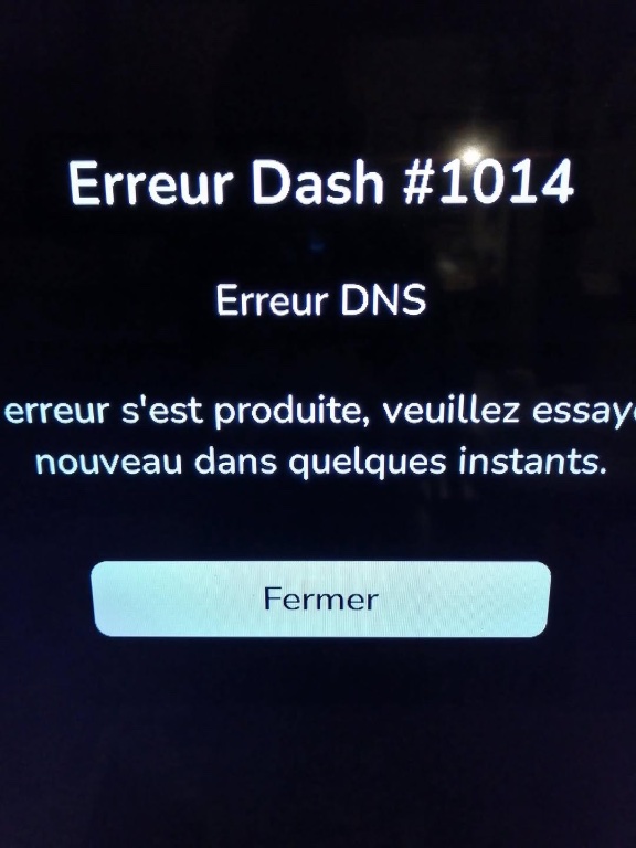 Erreur Dash #1014