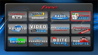 Interface de la Freebox HD v5